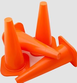 Picture of Lot de 4 x Cônes 45cm PVC Orange