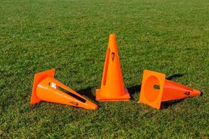 Picture of Lot de 4 x Cônes 30cm Flexibles PVC Orange