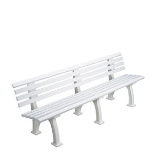 Picture of Banc 2m avec dossier Blanc