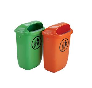 Afbeelding van Poubelle 50 l en vert ou orange