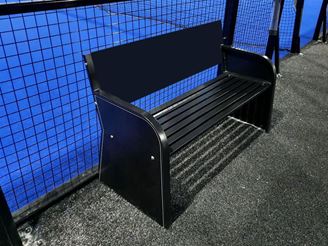 Picture of BANC PUBLICITAIRE EN ACIER ÉLECTROZINGUÉ NOIR