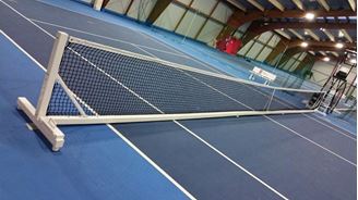 Picture of Portable tennis posts in galvanised steel