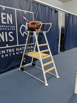 Picture of Competition referee chair - White Aluminium and wood