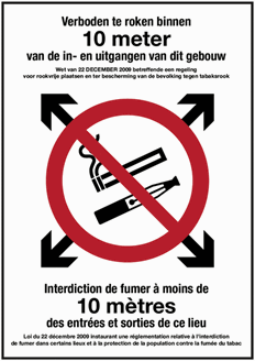 Image sur Panneau bilingue interdiction de fumer nl-fr