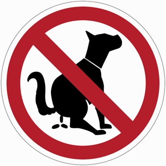 Image sur Autocollants "Déjections canines interdites"