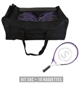 Image de Kit raquettes JR T500 19'' (1 sac + 10 raquettes)