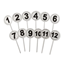 Lot de 12 fiches de marquage rondes
