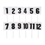 Lot de 12 fiches de marquage rectangulaires