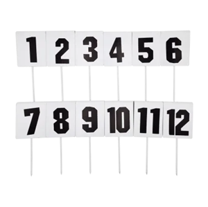 Lot de 12 fiches de marquage rectangulaires