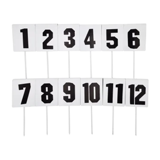 Lot de 12 fiches de marquage rectangulaires