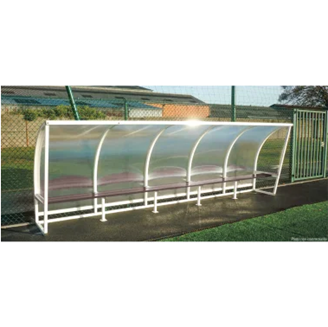 Abri de touche en aluminium blanc hauteur 1.60m