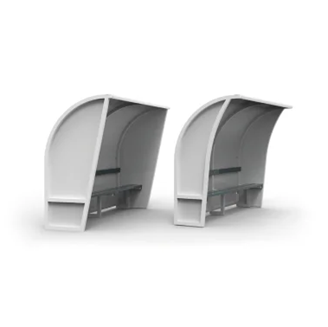 Jeu de 2 roues de déplacement pour 1 abri de touche monobloc