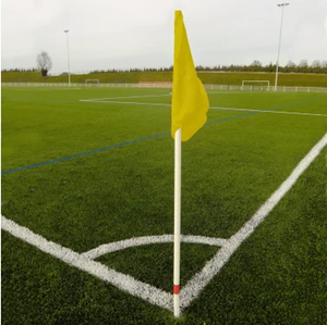 Jeu de 4 poteaux de corner flexibles avec 4 fanions Jaune
