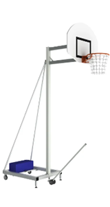 Canne de transport avec roues pour But de basket mobile vendue seule
