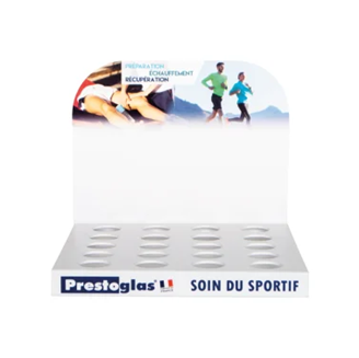 Présentoir pour crèmes et gels de massages
