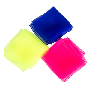 Lot de 3 foulards à jongler (Bleu/Jaune/Rose)