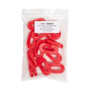 Lot de 12 crochets rouges pour mini but
