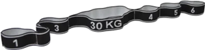 Bande élastique fitness force 30 noir/blanc
