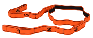 Bande élastique fitness force 7 orange/noir