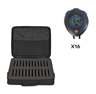 Afbeelding van Kit van 16 DT1 stopwatches + zachte draagtas