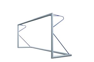 But de football 5 x 2 m - 80mm aluminium - Bleu
