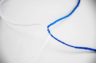 Filet de football 5 x 2 m Bleu/Blanc