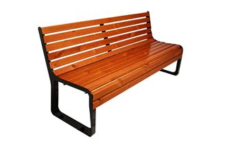 Banc de tennis en bois premium avec dossier - 176 cm