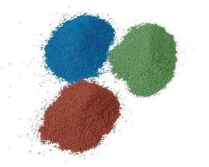 Granules de caoutchouc en 3 couleurs différentes