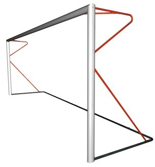 But de football à 8 - transportable - Rouge