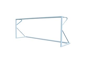 But de football 6 x 2,1m - 80mm aluminium - bleu