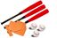 Ensemble de 3 battes de baseball, 3 balles de baseball et bases