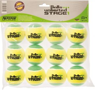 Balles de tennis Unlimited Stage 1 - paquet de 12