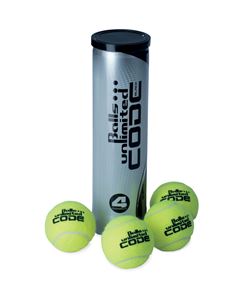 Balles de tennis Unlimited Code noires - paquet de 4