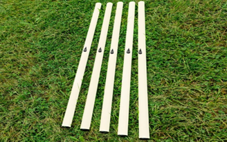 Afbeelding van 5 witte palen van 80 cm