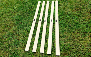 Afbeelding van 5 witte palen van 160cm