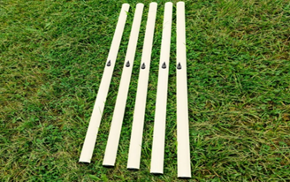 Afbeelding van 5 witte palen van 160cm
